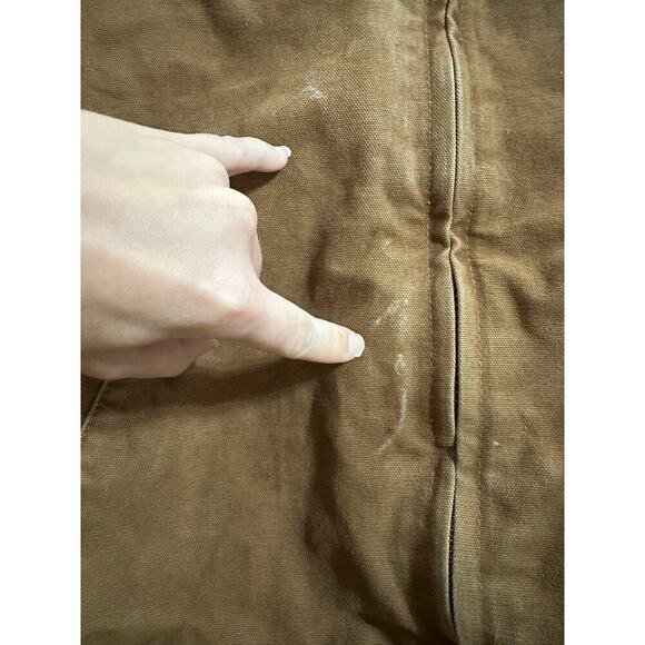 VTG Carhartt J14 BRN Santa Fe Western Work Barn Coat Jacket Men Large Canvas - Picture 8 of 13